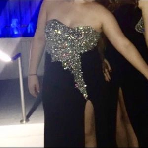 Black and silver gown